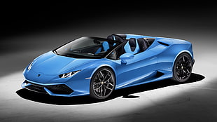 blue luxury car, Lamborghini Huracan LP 610-4 
