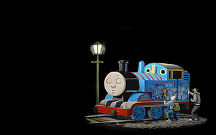 Thomas the Tank Engine illustration, train, steam locomotive, graffiti, Thomas the Tank Engine