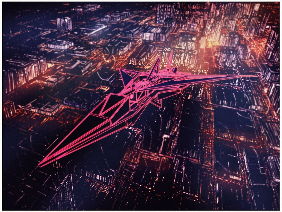 red airplane digital wallpaper, aircraft, futuristic, geometry HD wallpaper