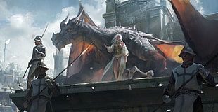 game application screenshot, fantasy art, dragon