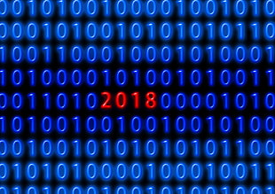 2018 digital number illustration