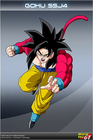 Son Goku Super Saiyan 4 illustration, Dragon Ball, Son Goku, Super Saiyan, anime boys HD wallpaper