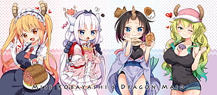 Miss Kobayashi's Dragon Maid anime illustration, Elma Jouii (Kobayashi-San Chi no Maid Dragon), Kanna Kamui (Kobayashi-san Chi no Maid Dragon), Magatsuchi Shouta, quetzalcoatl (Kobayashi-san Chi no Maid Dragon)