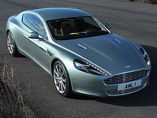 silver Aston Martin car