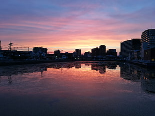 high rise building, sunset, city, Japan, Osaka Prefecture HD wallpaper