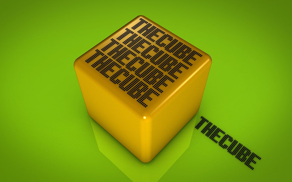 beige The Cube HD wallpaper