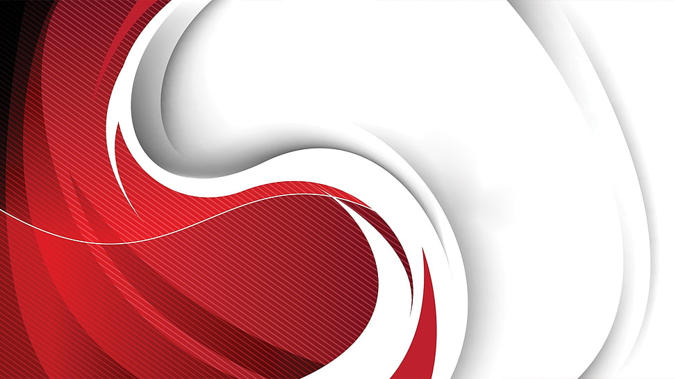 red and white spiral illustration HD wallpaper