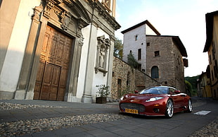 red 5-door hatchback, vehicle, Spyker, car, red cars