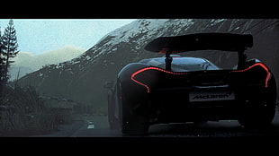 black coupe, Driveclub, McLaren P1, video games, Hybrid