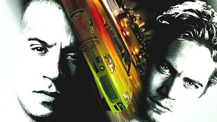 Paul Walker And Vin Diesel The Fast and The Furious movie poster