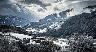 brown mountain, Mountains, Winter, Snow HD wallpaper