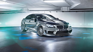 silver-colored BMW sedan, BMW, Hamann, car HD wallpaper