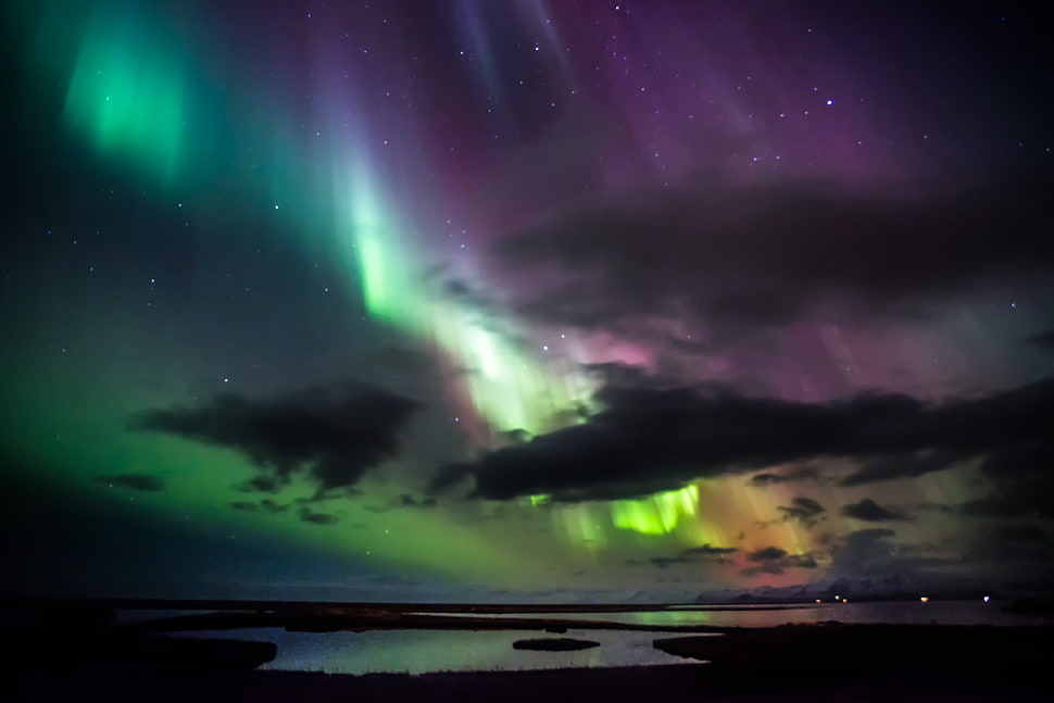 northern lights during nighttime HD wallpaper