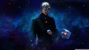 men's black suit jacket digital wallpaper, magic, lights, galaxy, Last Man Standing: Killbook of a Bounty Hunter HD wallpaper