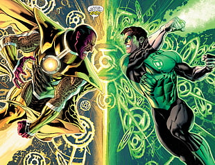 DC Green Lantern illustration, Green Lantern, Hal Jordan