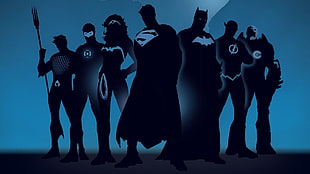 silhouette of Justice League wallpaper