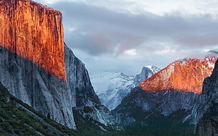 brown and red mountain, wall, nature, mountains, Yosemite National Park HD wallpaper
