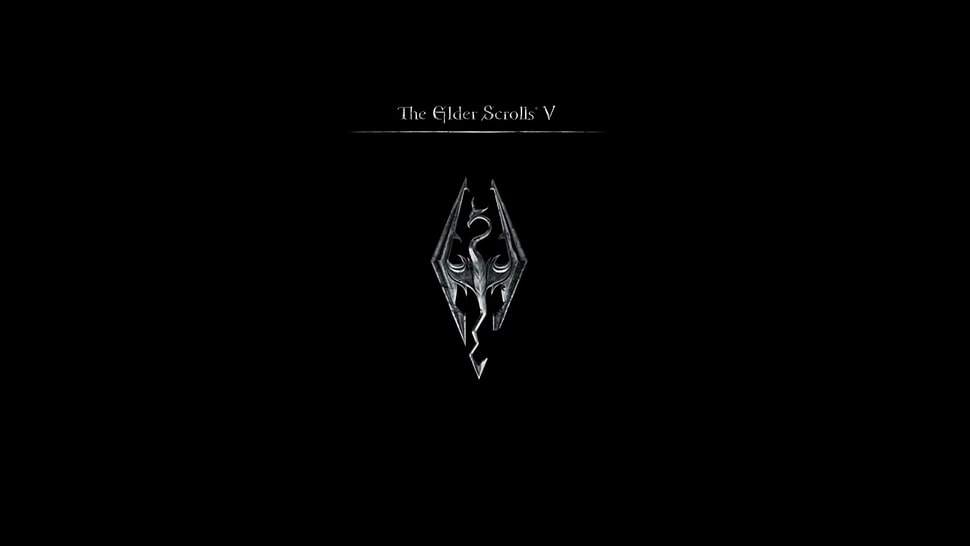 The Elder Scrolls V logo, The Elder Scrolls V: Skyrim HD wallpaper
