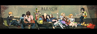 Bleach poster, digital art, Bleach, triple screen, panoramas HD wallpaper