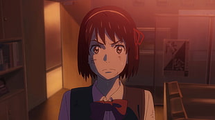 female character anime wallpaper, Makoto Shinkai , Kimi no Na Wa