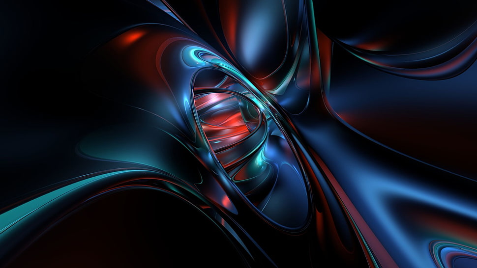 gray and teal abstract fun art HD wallpaper