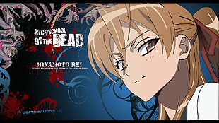High School of the Dead wallpaper, anime, Highschool of the Dead, Miyamoto Rei HD wallpaper