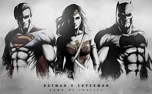 photo of Batman V Superman digital wallpaper