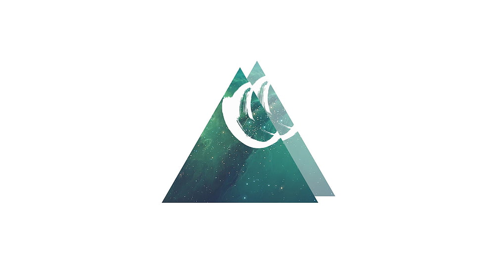 triangle logo, minimalism, triangle HD wallpaper