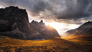 sunlight on mountain