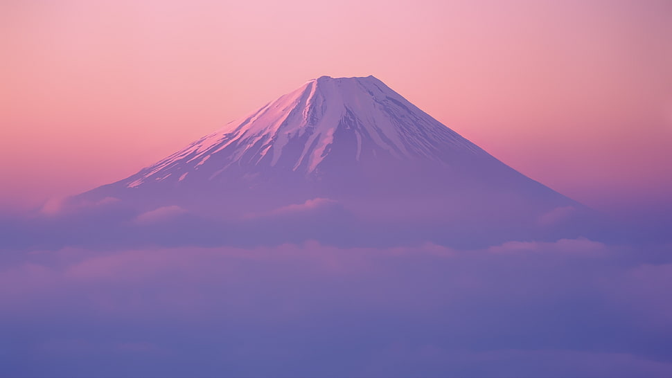 snowy mountain during daytime HD wallpaper