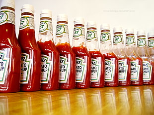 Tomato ketchup bottle lot