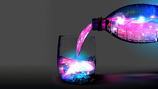 iridescent color of liquid