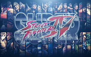 Street IV Super poster, video games, Street Fighter, digital art