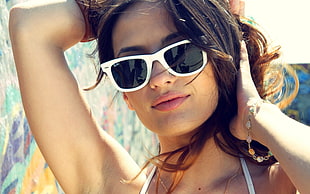 Brunette,  Face,  Sunglasses,  Style HD wallpaper