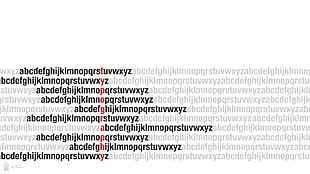 black and gray text on white background, typography