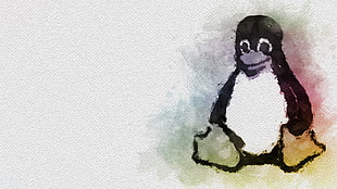penguin illustration, Tux, penguins, Linux, Penguin