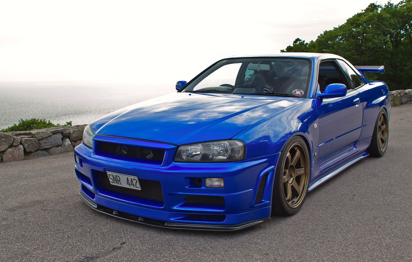 Blue Coupe Nissan Skyline Gt R Skyline R34 Hd Wallpaper Wallpaper Flare