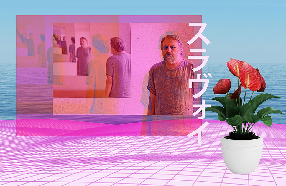 red anthuriums, vaporwave, mirror, recursion, wireframe HD wallpaper
