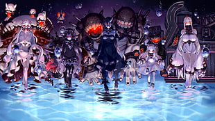 black-haired female illustration, Kantai Collection, Northern Ocean Hime, Seaport Hime (KanColle), Isolated Island Oni