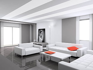 white living room set HD wallpaper