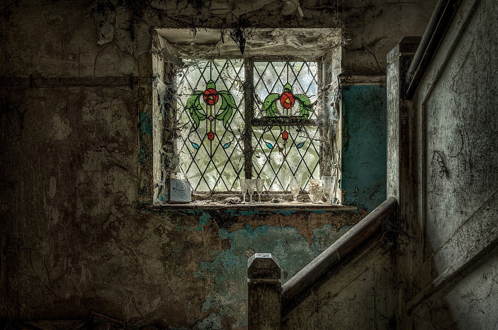 home interior sketch art, window, wall, house HD wallpaper