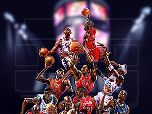 NBA players illustration