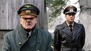 men's black leather trench coat, movies, Der Untergang, Adolf Hitler, National Socialism HD wallpaper