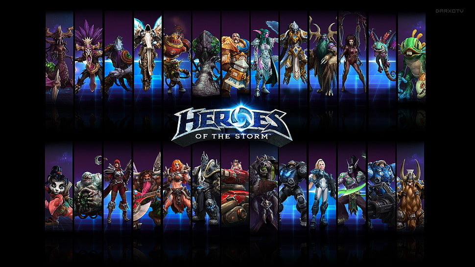 Heroes of the Storm game application, heroes of the storm, Blizzard Entertainment, collage HD wallpaper