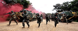 men's black camouflage military uniform, military, soldier, South Korea, Republic of Korea Armed Forces HD wallpaper