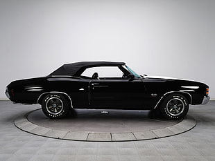 black muscle car, Chevrolet Chevelle, car, Chevrolet, black cars HD wallpaper