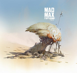 brown and gray Mad Max eagle digital wallpaper, artwork, digital art, Mad Max, Mad Max: Fury Road HD wallpaper