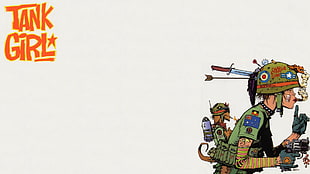 Tank Girl illustration art HD wallpaper