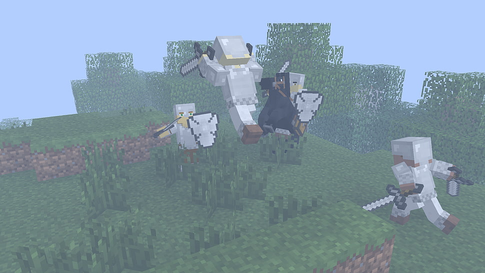 Minecraft game application HD wallpaper