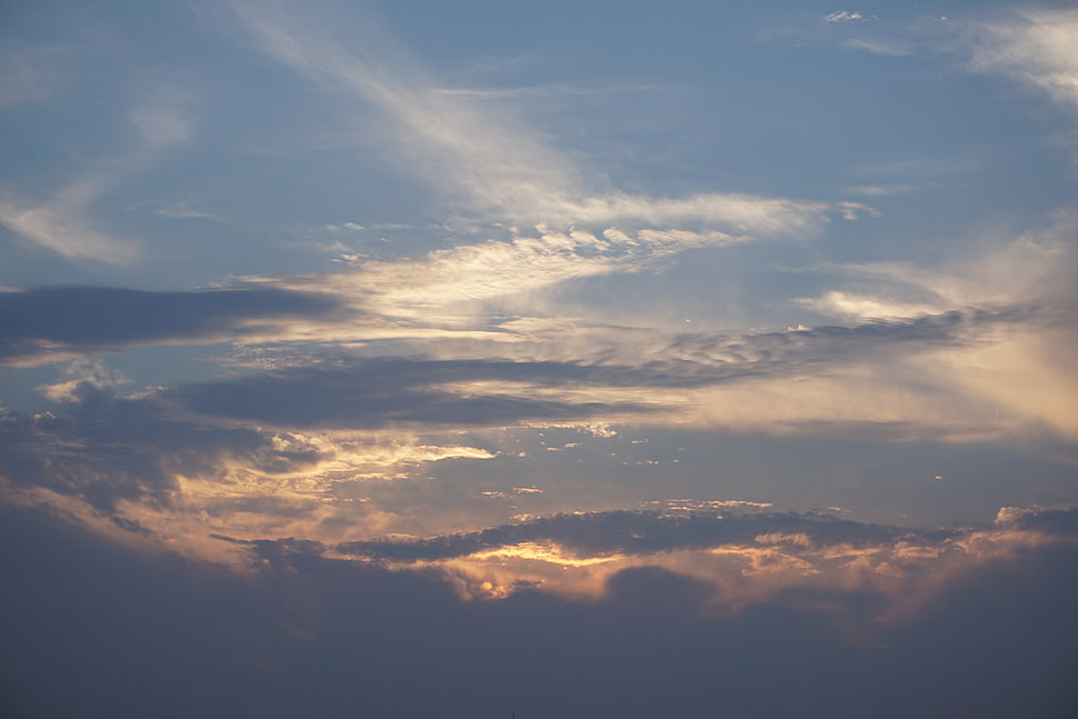 gray cloudy sky HD wallpaper